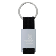 Aluminum Key Tag With Web Strap