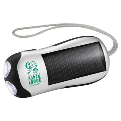 2 LED Solar Power Flashlight