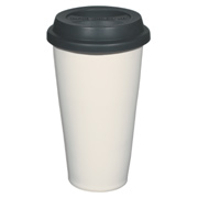 11 oz. Double Wall Ceramic Mug With Silicon Lid