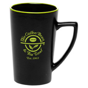 14 oz. Colored Rim Black Sausalito Mug