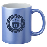 11 oz. Metallic Ceramic Custom Mug