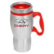 16 oz. Curvy Handle Stainless Steel Travel Mug