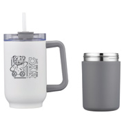 3-in-1 Stainless Steel 20 oz. Tumbler and Can Cooler With Handle