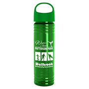 Slim Fit - 24 oz. Transparent Bottle With Oval Crest Lid