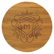 Individual Round Bamboo Coaster