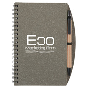 Eco-Inspired Spiral Notebook and Pen