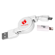 Retractable USB Cable and MFi Lighting Adapter