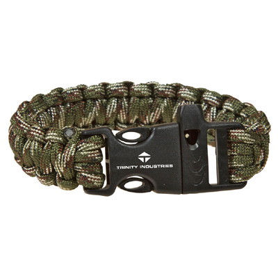 Camouflage Paracord Bracelet With Whistle