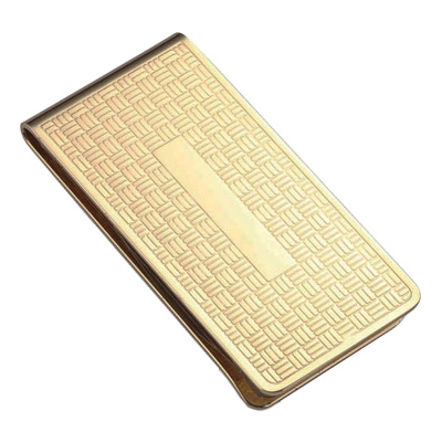 Gold Chrome Plated Metal Money Clip