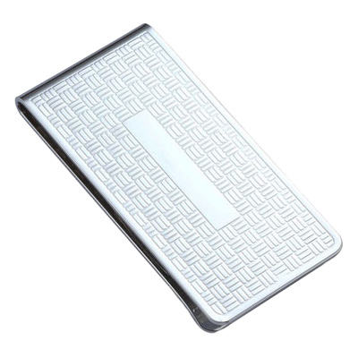 Silver Chrome Plated Metal Money Clip
