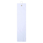 Diamond Collection Golf Towel With Tri-Fold Grommet - White