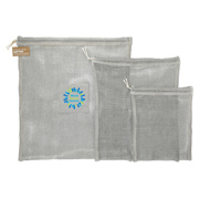 Recycled Cotton Mesh Cinch Pouch Set